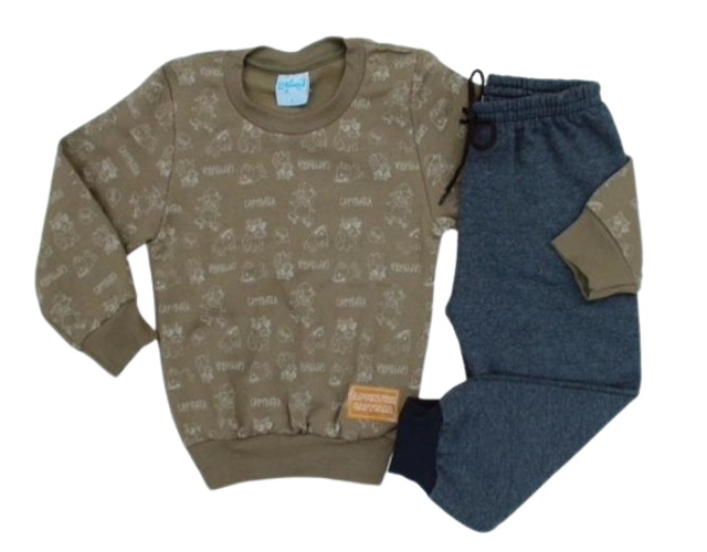 Conjunto Wilbertex Primeiros Passos Masculino Moletom