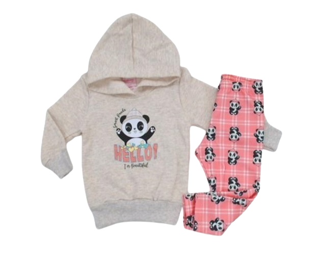 Conjunto Wilbertex Bebe Feminina Moletom Capuz Legging