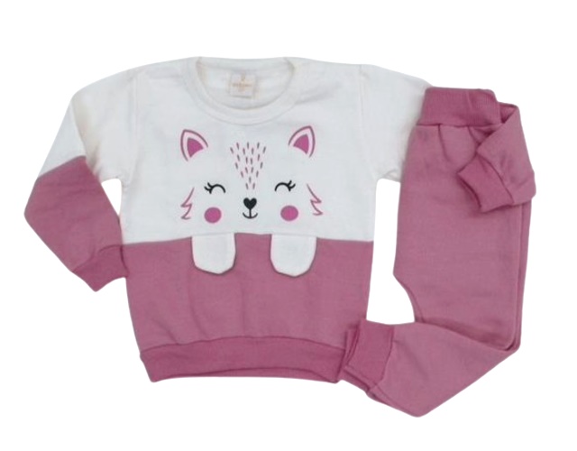 Conjunto Viston Bebe Feminina Moletom Saruel