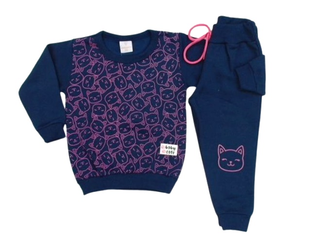 Conjunto Viston Bebe Feminina Moletom Calça