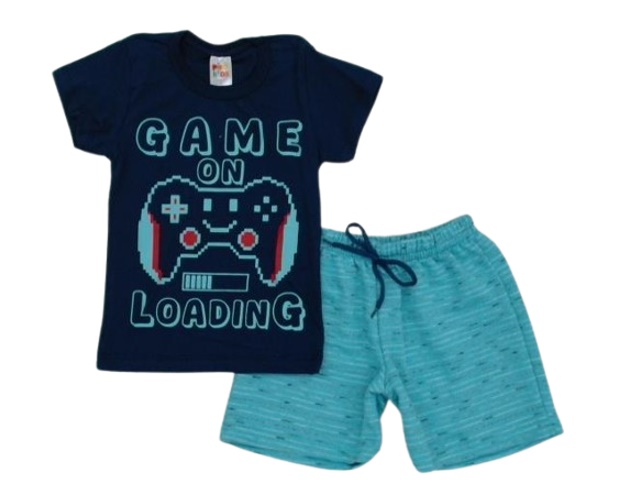 Conjunto Pho Primeiros Passos Masculino Manga Curta Malha