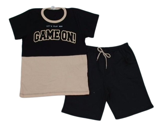 Conjunto Pho Juvenil Masculino Manga Curta Malha
