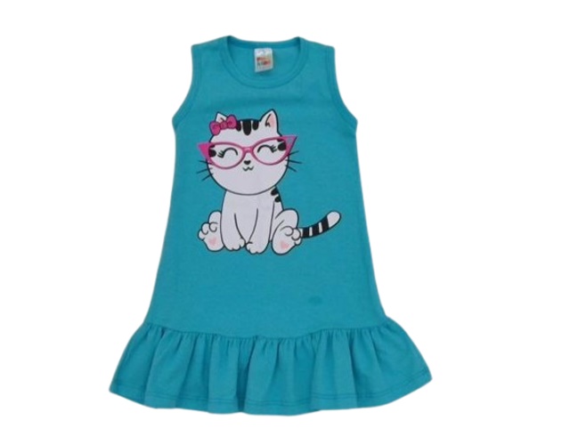 Vestido Pho Primeiros Passos Regata Cotton