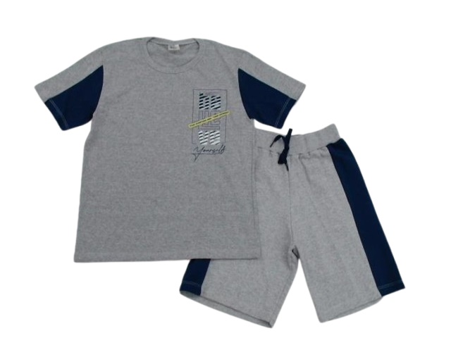 Conjunto Jiss Juvenil Masculino Manga Curta Malha