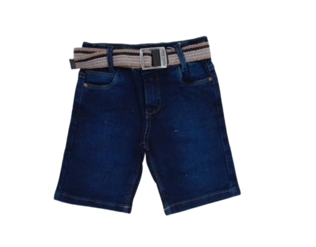 Bermuda Perbol Primeiros Passos Masculino Jeans Lycra Cinto