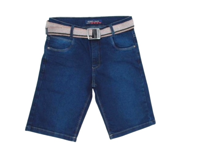 Bermuda Perbol Juvenil Masculino Jeans Lycra Cinto