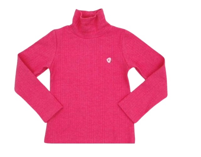 Blusa Fantoni Infantil Feminina Manga Longa Ribana Trabalhada Gola Alta