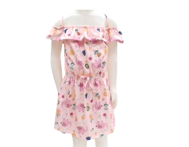 Vestido Trin Infantil Manga Curta Poliéster Sublimado Ciganinha