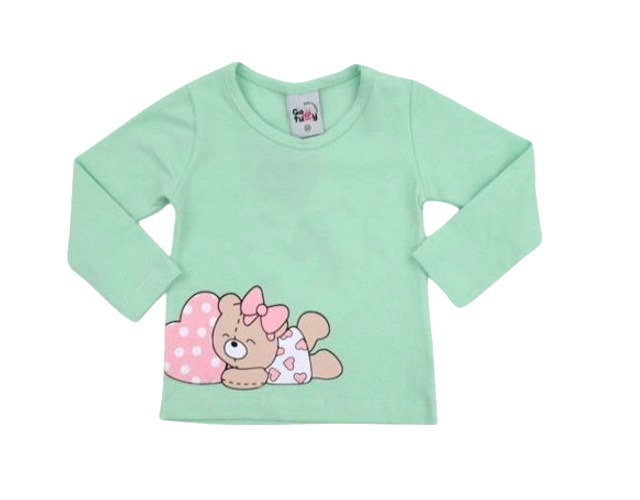 Blusa Gatutty Bebe Feminina Manga Longa Cotton