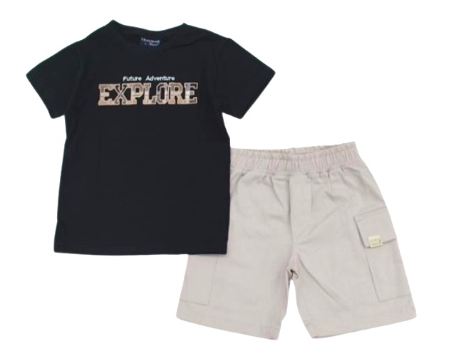 Conjunto Vrasalon Infantil Masculino Manga Curta Malha