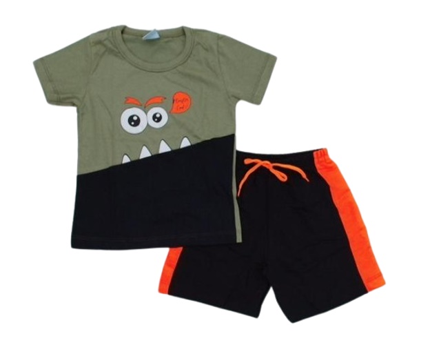 Conjunto Wilbertex Primeiros Passos Masculino Manga Curta Malha