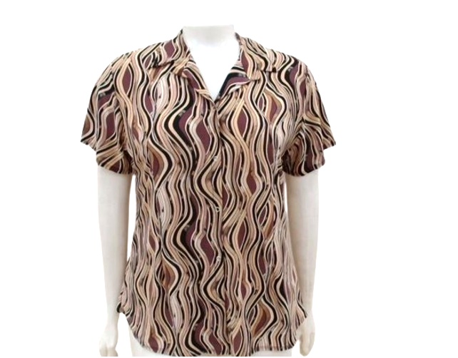 Blusa Sobmedida Adulto Extra Grande Feminina Manga Curta Liganete Aberta