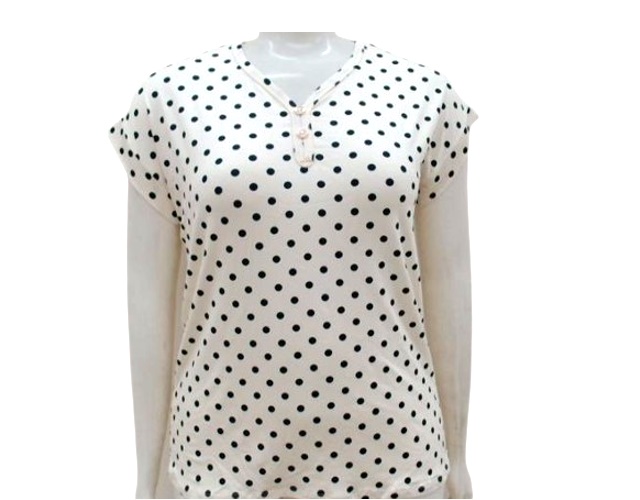 Blusa Armando Adulto Extra Grande Feminina Manga japonesa Viscolycra Poá