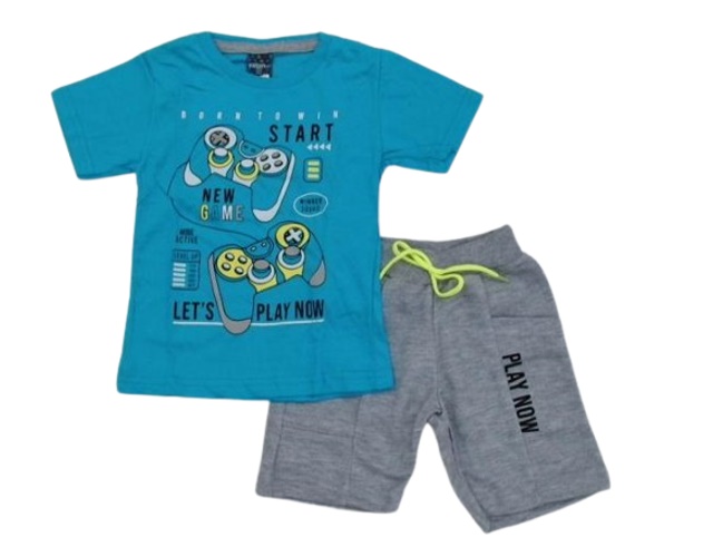 Conjunto Viston Primeiros Passos Masculino Manga Curta Malha