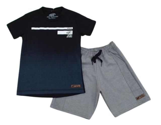 Conjunto Maro Infantil Masculino Manga Curta Malha