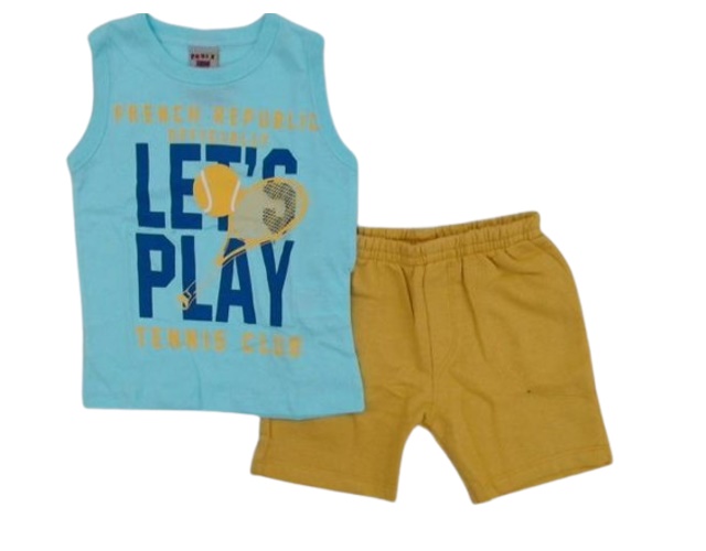 Conjunto Pimentinha Primeiros Passos Masculino Regata Machão Malha