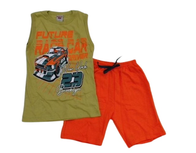 Conjunto Pimentinha Infantil Masculino Regata Machão Malha