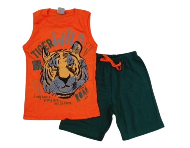 Conjunto Pimentinha Infantil Masculino Regata Machão Malha
