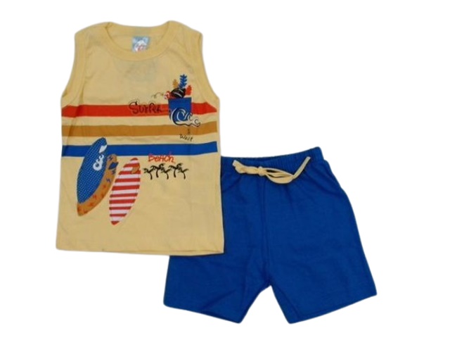 Conjunto Fashionk Primeiros Passos Masculino Regata Machão Malha