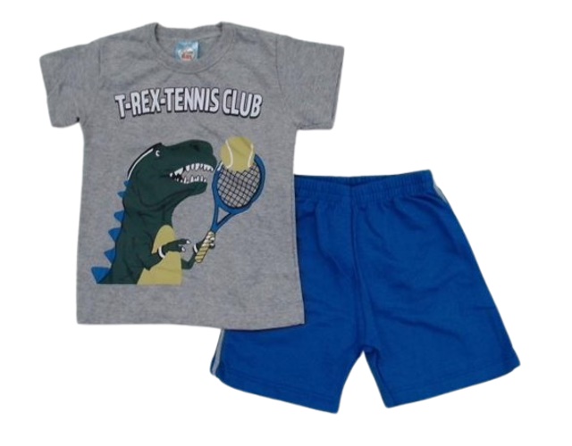 Conjunto Fashionk Primeiros Passos Masculino Manga Curta Malha