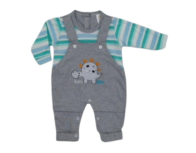 Macacão Bebelezinha Bebe Masculino Longo Suedine S/pé