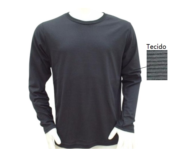 Camiseta Desayner Adulto Masculina Manga Longa Malha Rústica