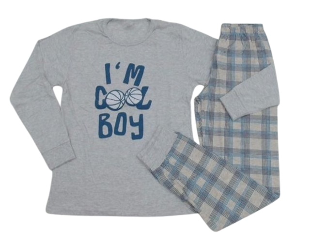 Pijama Desayner Juvenil Masculino Manga Longa Malha