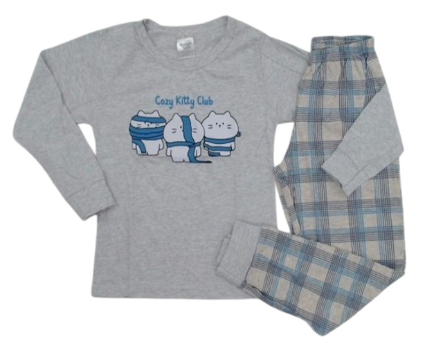 Pijama Desayner Infantil Feminino Manga Longa Malha