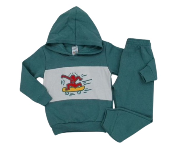 Conjunto Shumakids Primeiros Passos Masculino Moletom Capuz