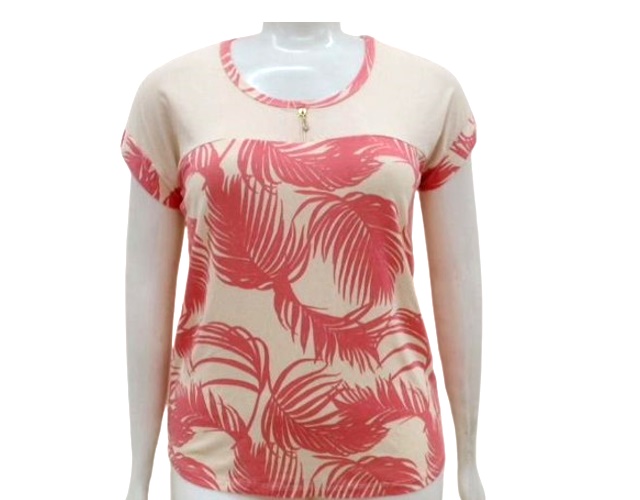 Blusa Sobmedida Adulto Extra Grande Feminina Manga Japonesa Viscolycra Estampada