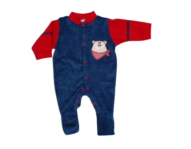 Macacão Bloomys Bebe Masculino Longo Plush Suedine