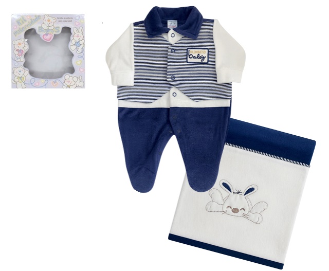 Saida-maternidade Bloomys Bebe Masculino Plush 2pçs