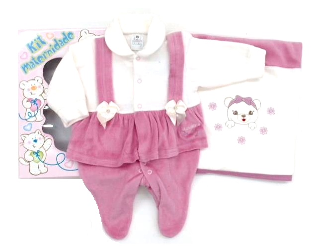 Saida-maternidade Bloomys Bebe Feminino Plush 2pçs