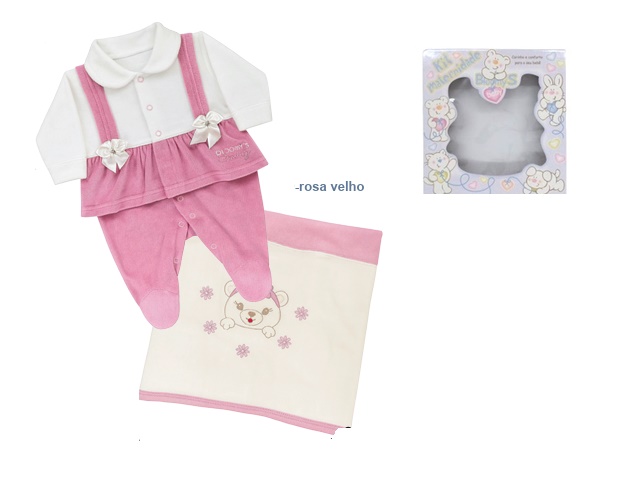 Saida-maternidade Bloomys Bebe Feminino Plush 2pçs