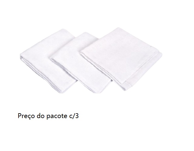 Fralda Minasrey Bebe Algodão C/bainha 70x70cm (c/3)