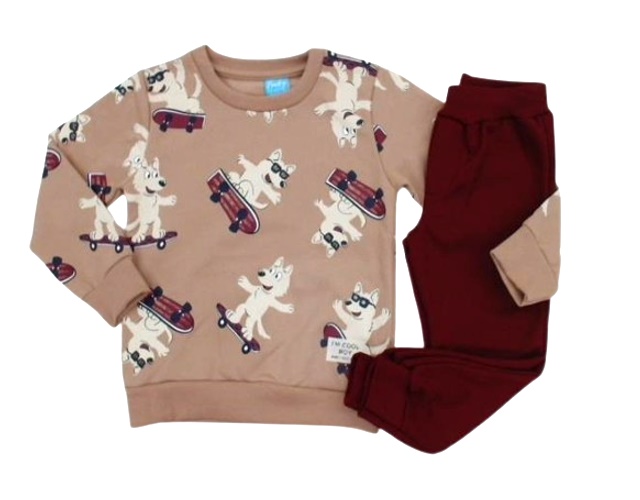 Conjunto Babyvest Primeiros Passos Masculino Moletom