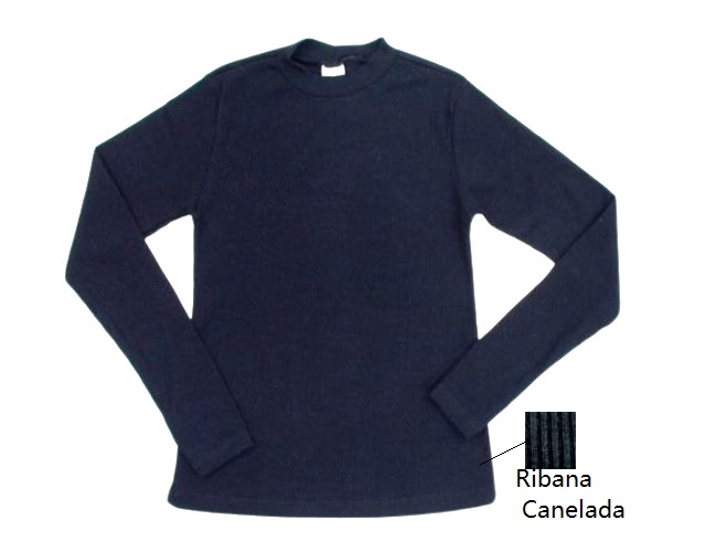 Blusa Faraeli Juvenil Feminina Manga Longa Ribana Canelada