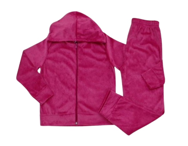 Conjunto Rechsul Infantil Feminina Plush Capuz Calça