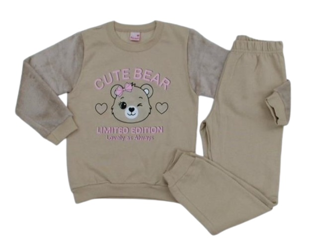 Conjunto Faraeli Infantil Feminino Moletom Fleece Calça