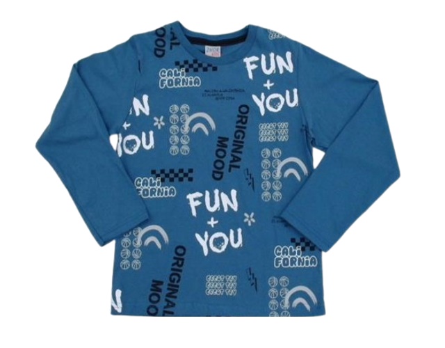Camiseta Zhor Infantil Masculina Manga Longa Malha