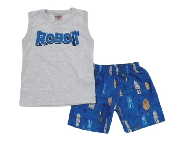 Conjunto Pimentinha Primeiros Passos Masculino Regata Machão Malha