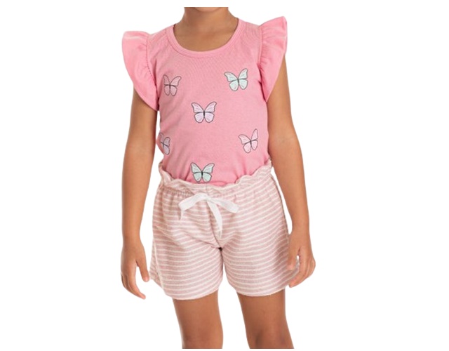 Conjunto Pimentinha Primeiros Passos Feminina Manga japonesa Malha Sho