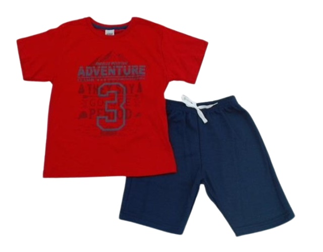 Conjunto Didiene Infantil Masculino Manga Curta Malha