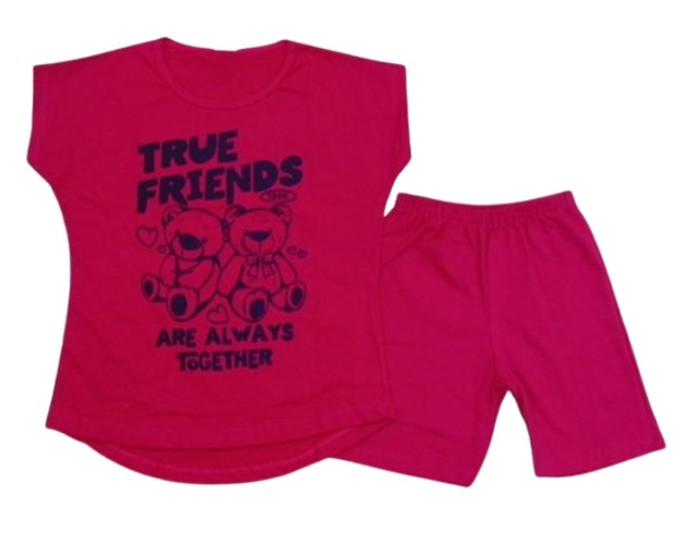 Conjunto Fashionk Juvenil Feminina Manga japonesa Malha Bermuda