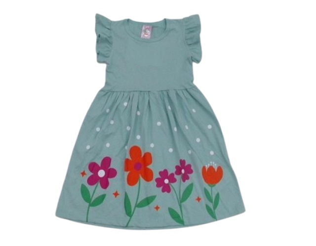 Vestido Fashionk Infantil Manga japonesa Malha