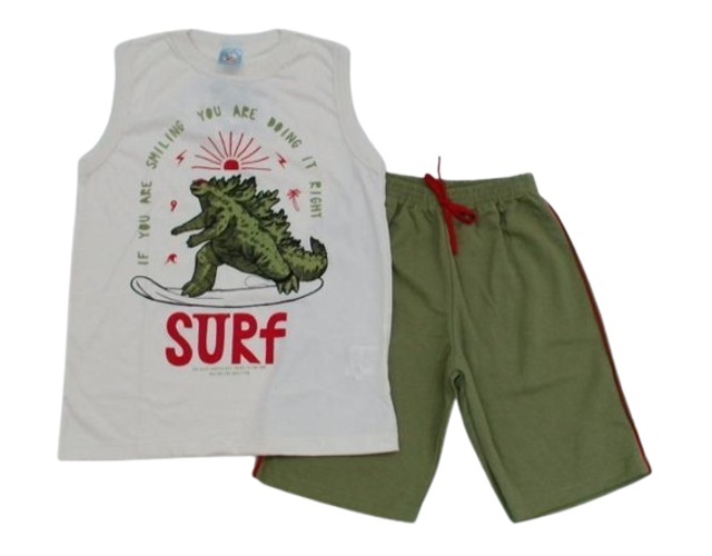 Conjunto Fashionk Juvenil Masculino Regata Machão Malha