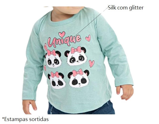 Blusa Fashionk Primeiros Passos Feminina Manga Longa Malha