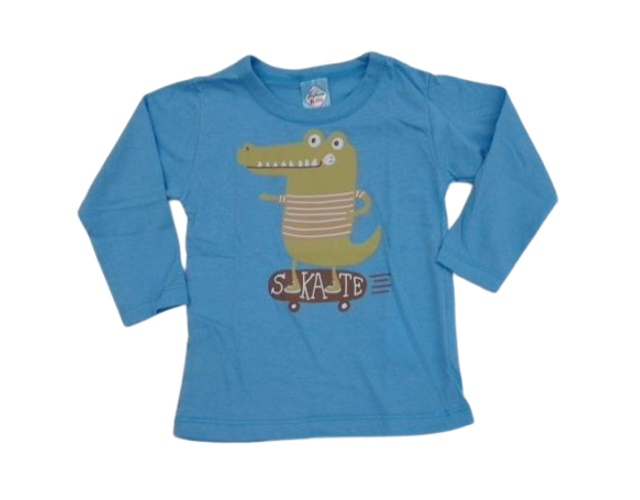 Camiseta Fashionk Primeiros Passos Masculino Manga Longa Malha