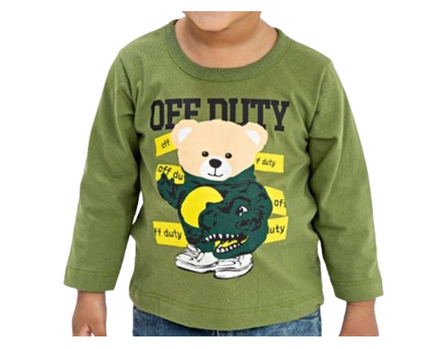 Camiseta Fashionk Bebe Masculino Manga Longa Malha