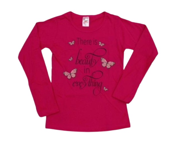 Blusa Fashionk Juvenil Feminina Manga Longa Malha